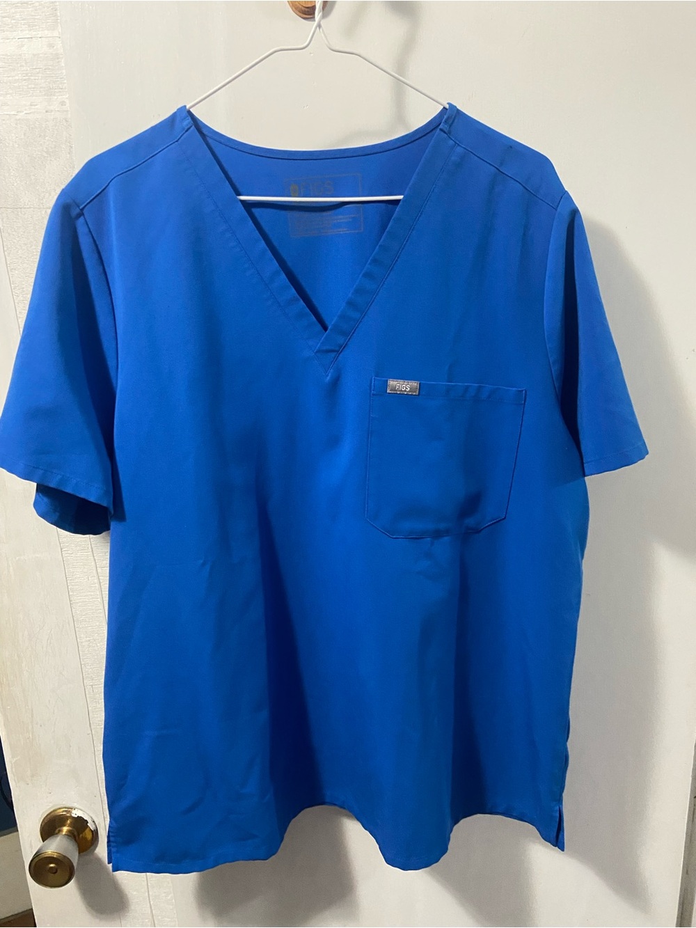 Royal Blue FIGS - V-Neck Scrub Set + Extra Top | Women’s XXL | 3-Piece Bundle